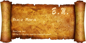 Bucz Mara névjegykártya